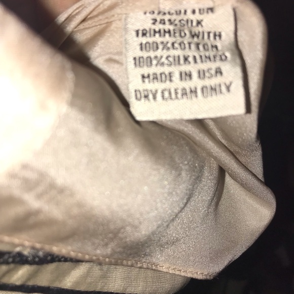 Lela Rose Striped Silk Peplum Top Blouse Hidden Back Zipper Sleeveless Size 10 - Picture 5 of 9